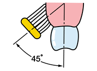 歯ブラシの当て方